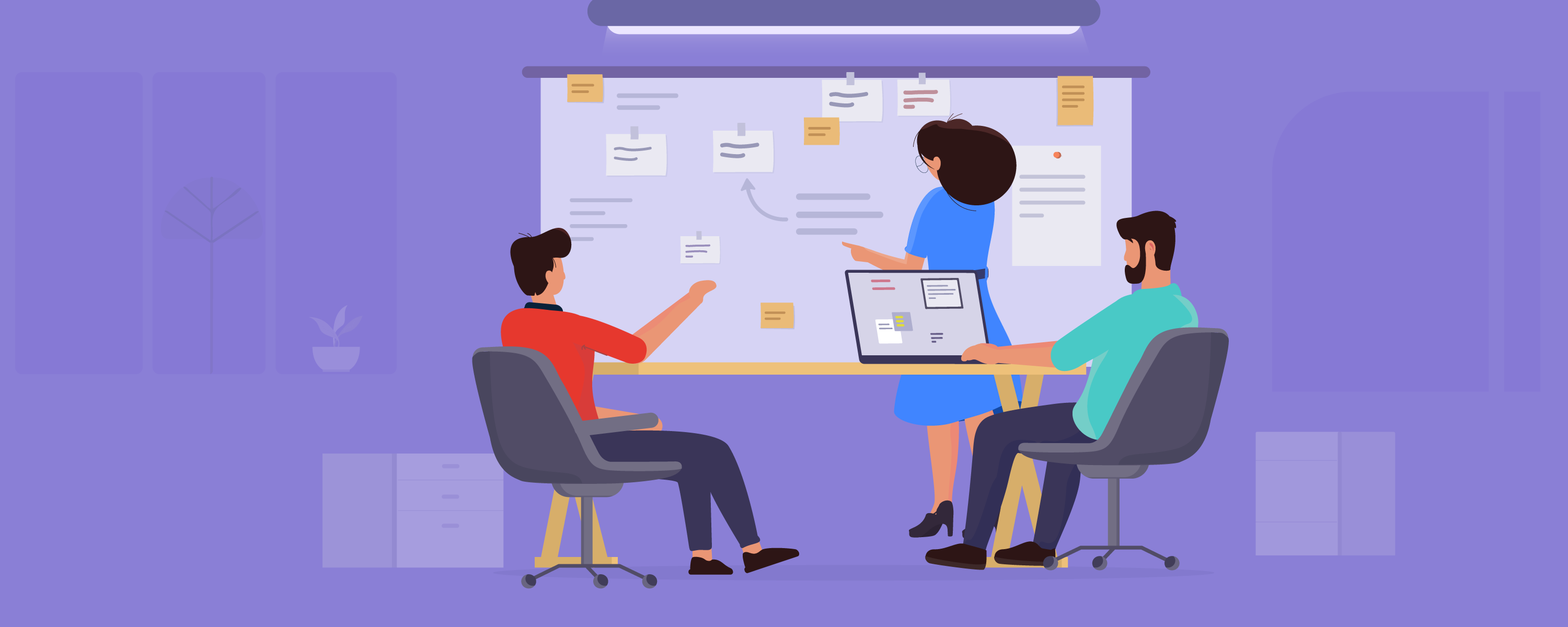 teams collaborating together on task management software