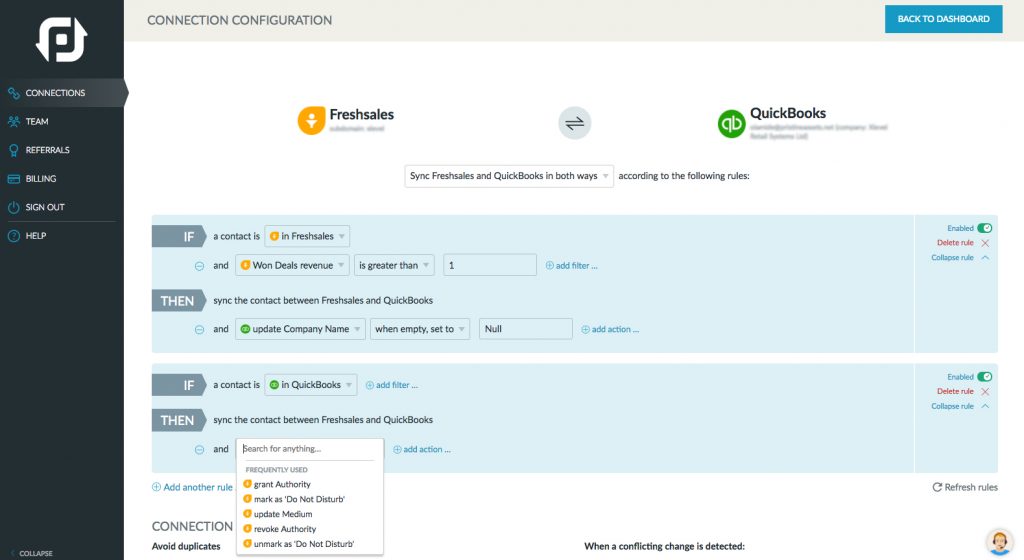 Freshsales with QuickBooks