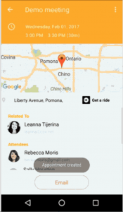 Book Uber from CRM