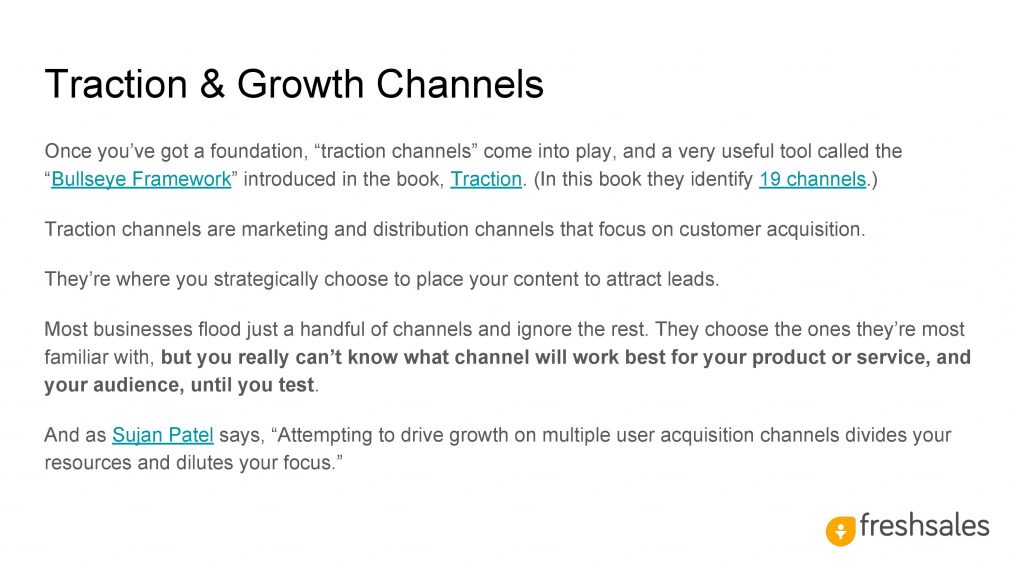 Growth channels to acquire SaaS customers - Traction & Growth Channels