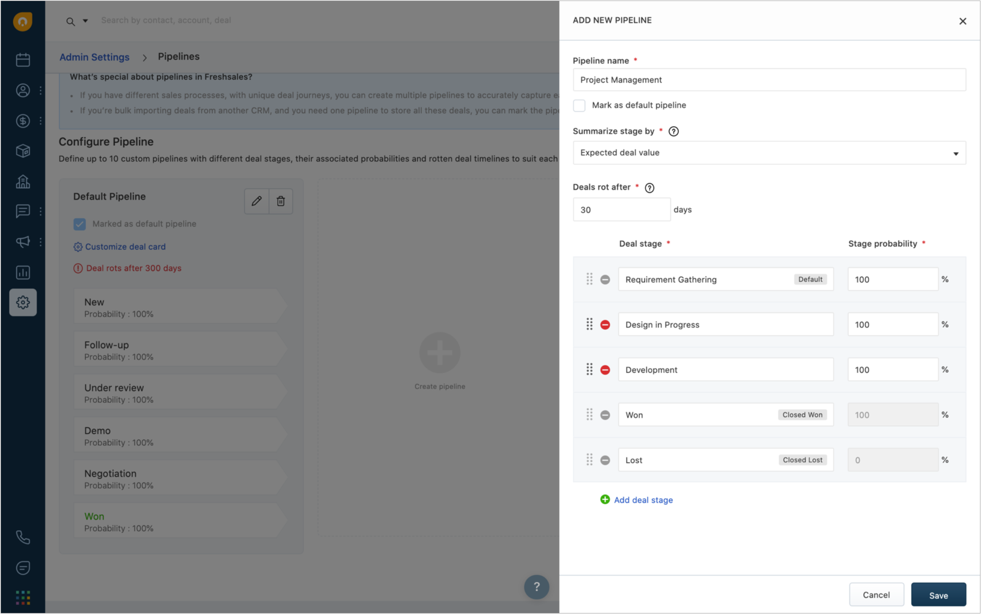 Crm deal list