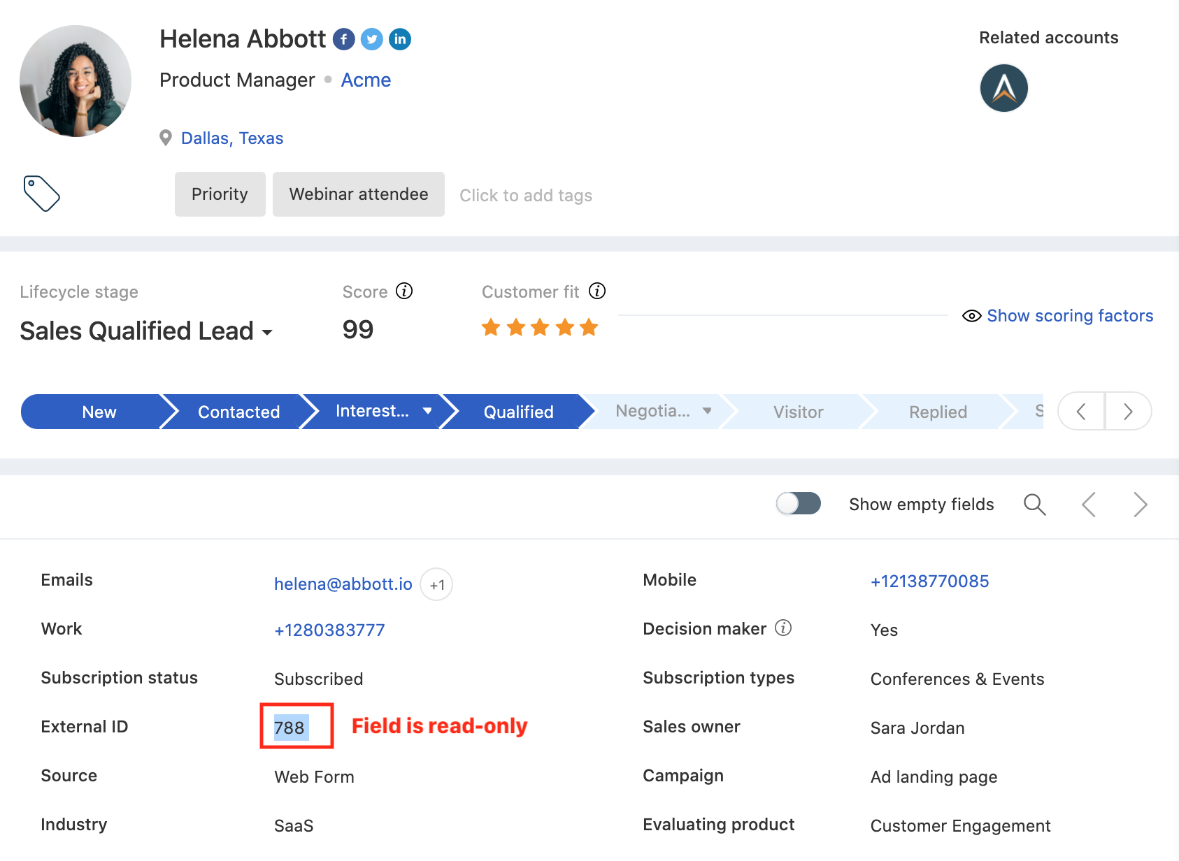 Field permissions in Freshworks CRM