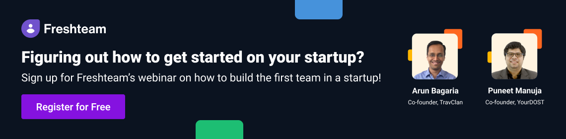 How to set up the first team in your startup