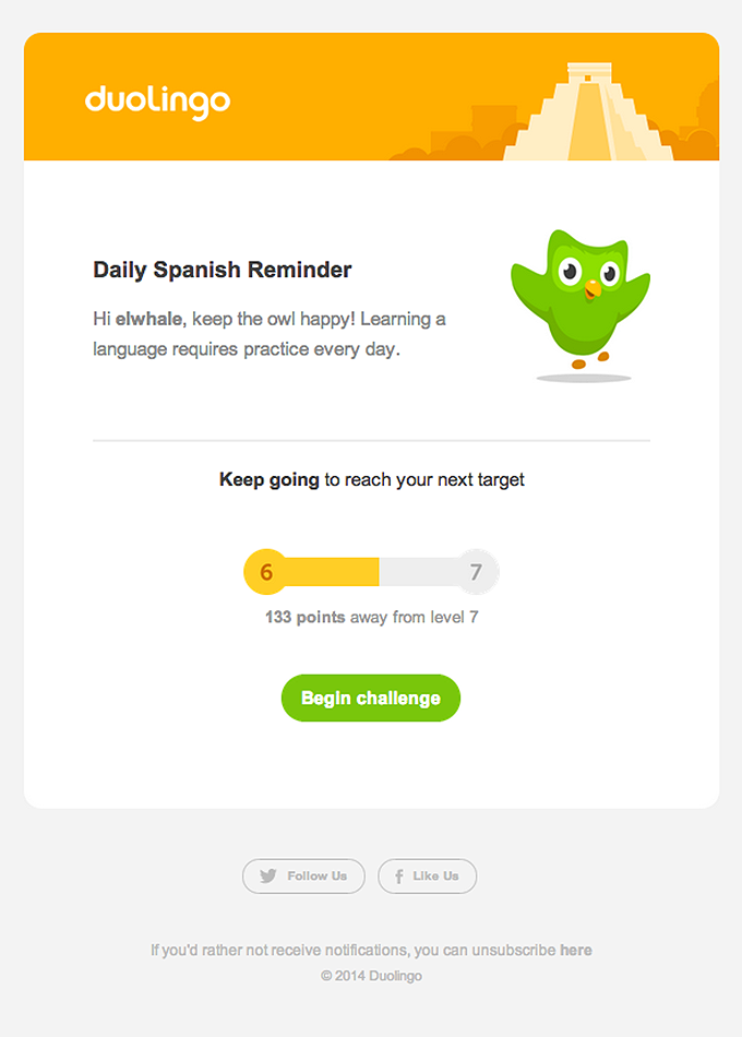 duolingo abandoned cart emails freshchat
