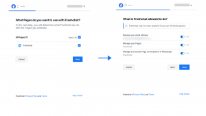 Step 3 - Freshchat facebook messenger integration