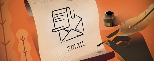Email on a parchment